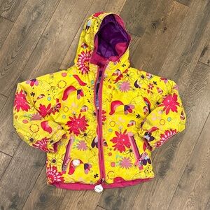 Obermeyer Yellow, Pink and Purple Floral Jacket and matching pants